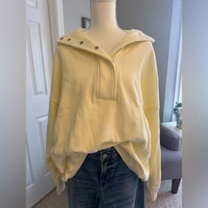 Aerie Yellow Pullover Sweatshirt